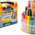 Crayola Pip-Squeaks Telescoping Marker Tower – 50 Washable Mini Markers for Kids | Compact 3-Tier Storage, Easy to Clean, Non-Toxic Art Supplies for Creative Drawing & Coloring
