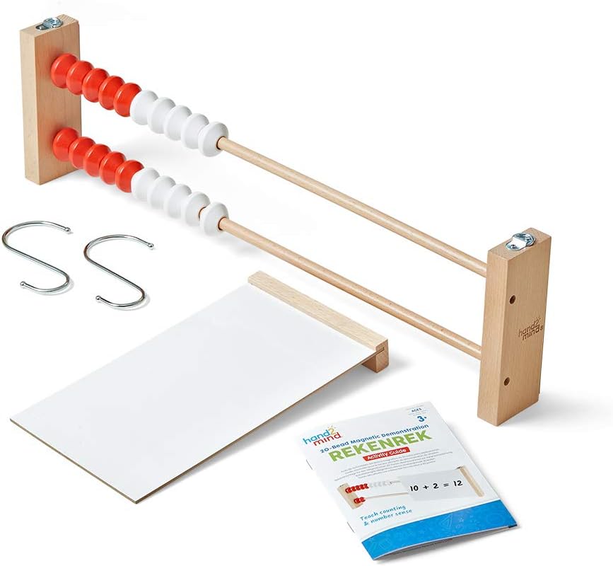 Learning Resources Giant 20 Bead Magnetic Demonstration Rekenrek, Abacus for Kids, Counting Beads, Rekenrek Counting Frame, Maths Classroom Display