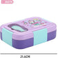 Stainless Steel School Lunch Box for Kids – 2 Compartment, 600ml Bento Tiffin Food Container, Durable & Portable Container for School & Travel (You soon) (Purple)