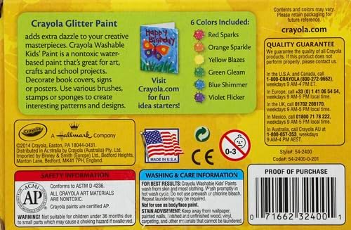 6 ct. 2-oz. Glitter Paint Set