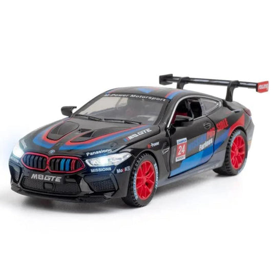 D-Power 1:32 Die-Cast BMW M8 GTE Daytona 24H 2020 #24 Race Car with Lights & Sound