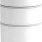 Double Soup Bowl Insulated Lunch Container Thermos Steel Food Jar with Spoon Stainless Steel 2 Compartment Leak Proof Airtight Lunch Container for Hot and Cold Food 710ml (White)