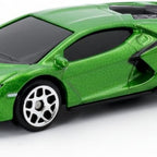 D-Power 1:64 Diecast Car Set (Pack of 3) McLaren 600LT Blue, Lamborghini Revuelto Green, Audi R8 2019 Yellow– Collectible Mini Cars, Metal Body, Free-Rolling Wheels