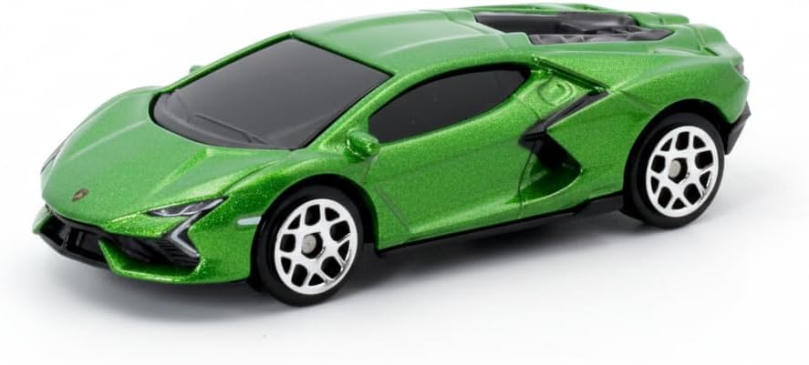 D-Power 1:64 Diecast Car Set (Pack of 3) McLaren 600LT Blue, Lamborghini Revuelto Green, Audi R8 2019 Yellow– Collectible Mini Cars, Metal Body, Free-Rolling Wheels