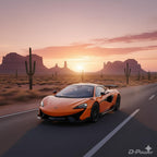 D-Power 1:64 Diecast McLaren 600LT MATTE Orange – Collectible Mini Sports Car, Kids & Adult Toy Car Model