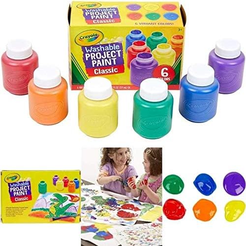 6 ct. Washable Kids' Paint, 2-oz. Bottles, Assorted Colors - Non-Peggable