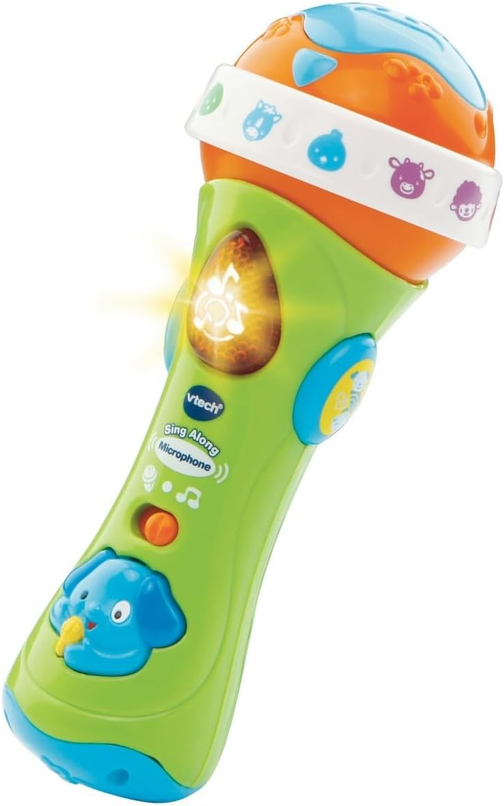 VTech Toddler Microphone – Early Learning Music Toy with Voice Effects, Lights & Animal Sounds | Developmental Fun for  Boys & Girls Ages 1 to 3
