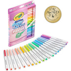 Crayola Washable Super Tips, Pastel Markers, 20 Count