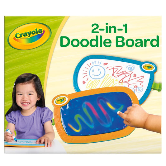 Crayola 2-in-1 Doodle Board, Toddler Drawing Board, Kids Drawing Tablet, Travel Activity, Toddler Toy, Gift for Toddler, 3+