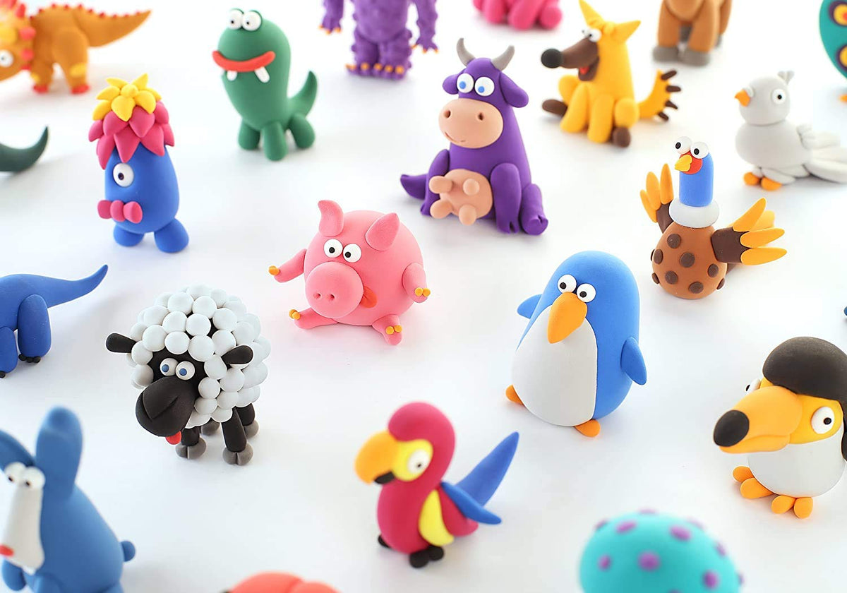 Hey Clay - DOG STORY Colourful modelling air-dry clay, 15 cans with fun interactive app for kids 3 years +