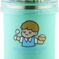 500ml Portable Stainless Steel Soup & Breakfast Cup – Cartoon Design, Thermos for Milk, Oatmeal, and Nutrition – Ideal for Students & Office Workers" (Green)