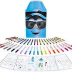 Crayola Blue Limited Edition Art Case – Collectible Set with Retired & Classic Crayons, Pip-Squeaks Markers, Coloring Pages & Stickers | Portable Kids Art Kit & Gift for Creative Fun