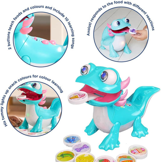 VTech Tasty Treats Axolotl – Interactive Toddler Toy with Fun Reactions, Pretend Snacks & Educational Songs | Learning Toy for Kids Ages 1-4