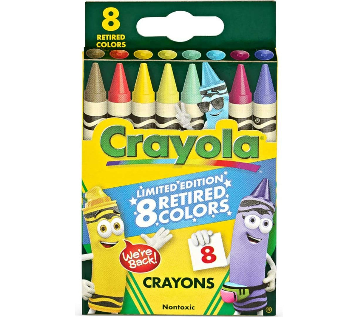 Crayola Tip Character Shaped Crayons, 8 Ct, Limited Edition Retired Crayon Colors, School Supplies, Classroom Must Haves, Gifts, 3+