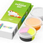 Hey Clay - Fluffy Pets PERSIAN CAT Colourful modelling air-dry clay, 3 cans with fun interactive app for kids 3 years
