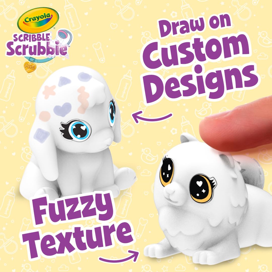 Crayola Scribble Scrubbie Baby Pets Nursery, Baby Animal Toys for Toddlers & Kids, Gift for Girls & Boys, Ages 3+