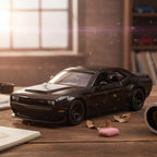 D-Power 1:36 Diecast Dodge Challenger SRT Demon 2018 – Matte Black, Pull Back, Collectible Model Car