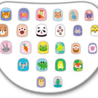 Avenir - Fancy Me Press-On Nails for Kids – Animal Kingdom | 24 Pre-Glued Artificial Nails with Tweezer | Easy Apply & Remove | Fun Nail Art Kit for Girls & Gift Set