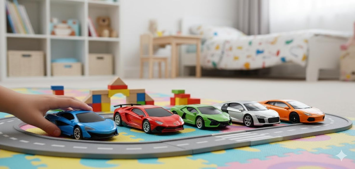 D-Power 1:64 Diecast Car Set – 5pc Licensed Collectible Models (McLaren 600LT, Audi R8 2019, Lamborghini Revuelto 2024 & More) | Metal Body, Free-Rolling Wheels