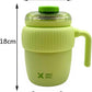 Super Cute Pink Coffee Water Cup for Office or Home Vacuum Insulated Stainless Steel with Handle Leak Proof Hygienic Large Capacity 12 Hours Hot and Cold 420ml (Green)