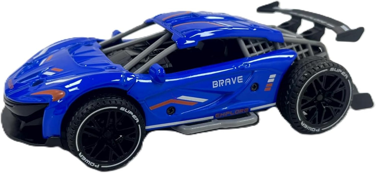 D-Power Diecast Pull Back with Sounds – 1:32 scale (Blue) | Pull Back with music, Battery Requires 3 button Cell | Perfect gifts for ages 3+ up