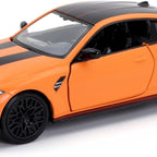 D-Power 1:36 Diecast BMW M4 CSL 2023 – Matte Orange, Pull Back, Collectible Sports Car Model