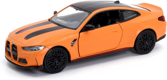 D-Power 1:36 Diecast BMW M4 CSL 2023 – Matte Orange, Pull Back, Collectible Sports Car Model
