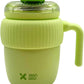 Super Cute Pink Coffee Water Cup for Office or Home Vacuum Insulated Stainless Steel with Handle Leak Proof Hygienic Large Capacity 12 Hours Hot and Cold 420ml (Green)