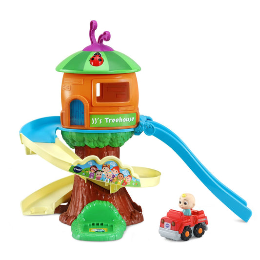 VTech CoComelon Go! Go! Smart Wheels JJ’s House Track Set, Interactive Songs & SmartPoint, Ages 1.5 – 5 Years