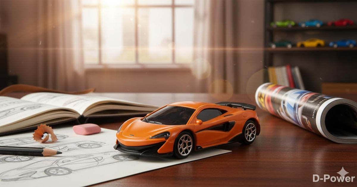 D-Power 1:64 Diecast McLaren 600LT MATTE Orange – Collectible Mini Sports Car, Kids & Adult Toy Car Model