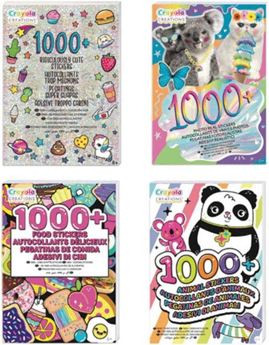 Crayola Fashion Angels Sticker Album – 1000+ Colourful Stickers for Kids & Teens | Assorted Themes Book for Scrapbooking, Journals, DIY Crafts & Creative Fun - Pack of 1