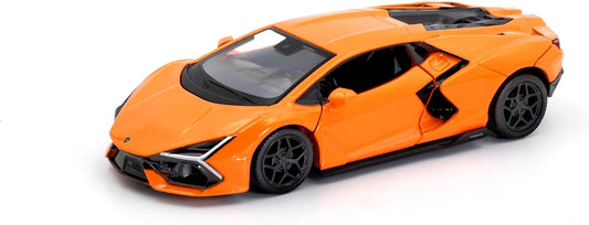 D-Power 1:36 Diecast Lamborghini Revuelto 2024, Assorted Colors Orange / Green, 1 Piece – Pull Back, Collectible Model Car, Matte Finish