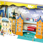 Avenir - Let’s Travel Together 3D Cityscape Puzzle – London Wooden DIY Model Kit | Build Famous Landmarks with Illustrated Guide | Educational Travel Gift for Kids & Adults