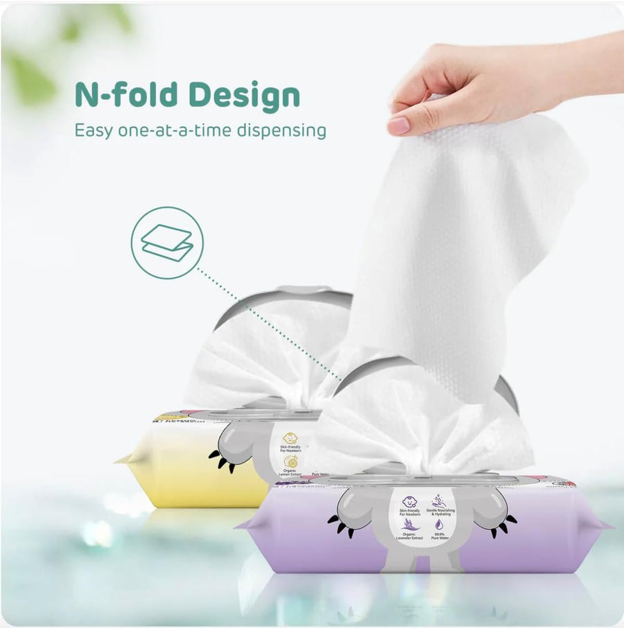 Aiwibi 100% Skin-friendly Baby Wet Wipes 84 Sheets- Pack of 3 (252 Pcs) Baby Wipes Ultra-Soft Wet Wipes - Paraben & Alcohol Free for Newborns Sensitive Skin Wipes (Pack of 3, Aloe Vera)