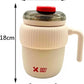 Super Cute Pink Coffee Water Cup for Office or Home Vacuum Insulated Stainless Steel with Handle Leak Proof Hygienic Large Capacity 12 Hours Hot and Cold 420ml (Cream)