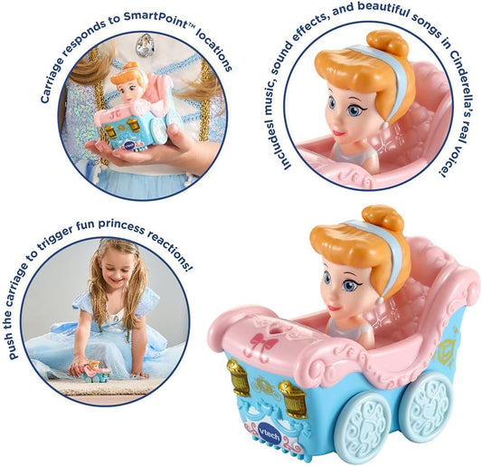 Vtech -  Toot-Toot Drivers Cinderella's Enchanted Carriage, Disney Princess - Multicolour | Pretend Play Vehicle with Lights, Phrases and Songs, Interactive Toddler Toy  | ideal for ages 12 Months, 2, 3, 4+