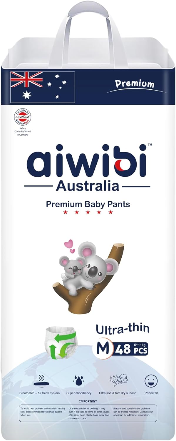 Aiwibi Premium Baby Pants Size M-48pcs (6-11kg)