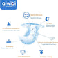 Aiwibi 2 Pack Ultra-Thin baby Diapers Extra Soft And Eco-friendly anti-irritation Premium Baby Diapers Size (S 4-8kg)