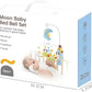 Baby Crib Mobile with Music & Remote – 360° Rotating Hanging Rattle Toy Set for Newborns, Adjustable Stand, Soothing Melodies for 0-12 Months (Blue)