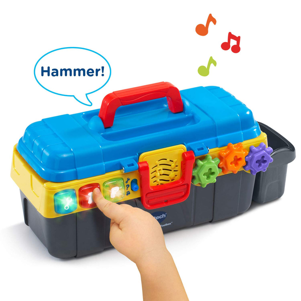 Vtech Drill & Learn Electronic Toolbox Toy with Interactive Drill, Tools, Lights & Music – Educational DIY Playset for Toddlers