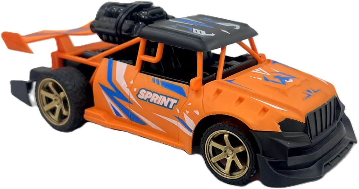 D-Power 1:18 R/C 4WD 27Mhz Spray Runner Car Remote Control Sand Monster Four Wheel Drive Rock Climber High-Speed – Orange | Ages 6+ up