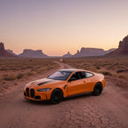 D-Power 1:36 Diecast BMW M4 CSL 2023 – Matte Orange, Pull Back, Collectible Sports Car Model