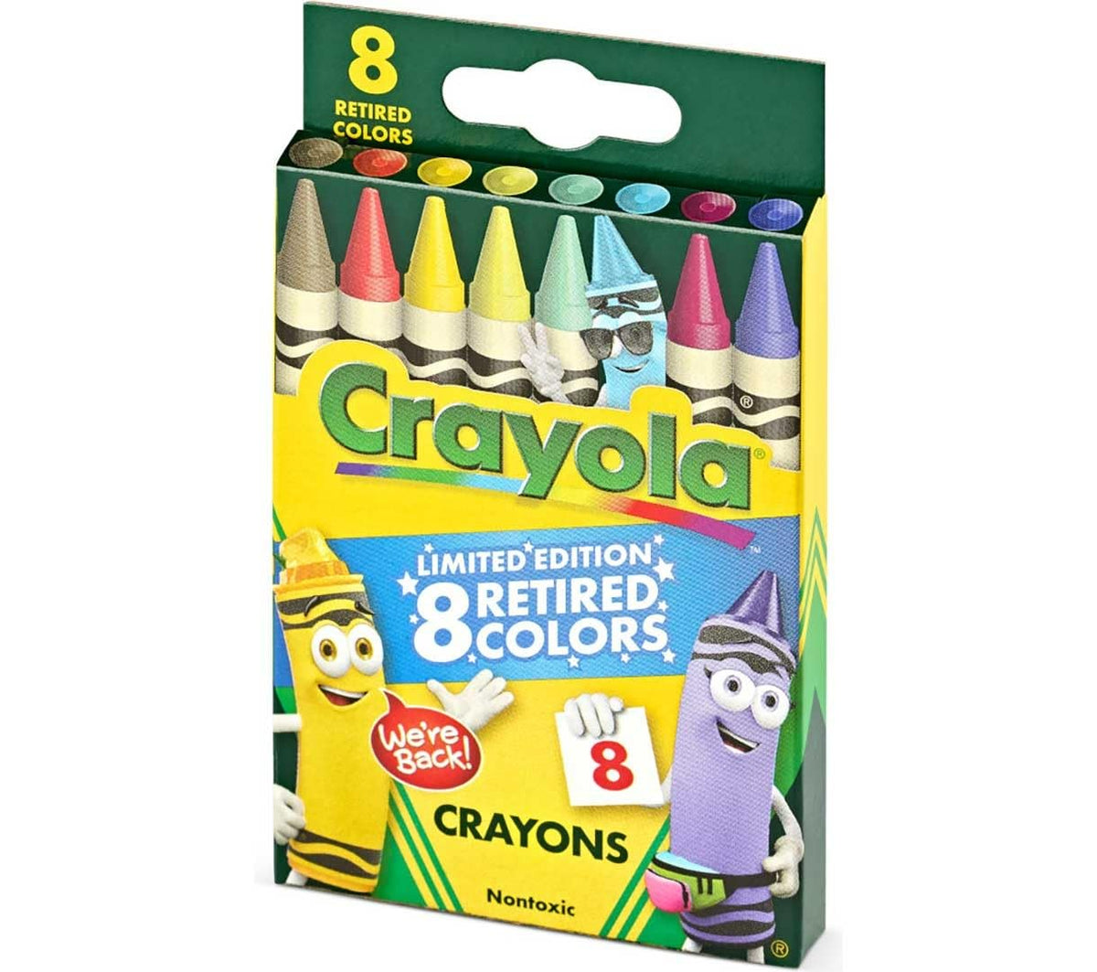 Crayola Tip Character Shaped Crayons, 8 Ct, Limited Edition Retired Crayon Colors, School Supplies, Classroom Must Haves, Gifts, 3+