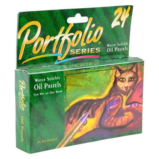 Crayola Portfolio Series Oil Pastels – 24 Vibrant Water-Soluble Colors for Wet or Dry Use | Rich, Blendable & Creamy Texture | Non-Toxic Art Supplies for Kids, Students & Artists