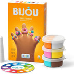 Hey Clay - SWEET RINGS Colourful modelling air-dry clay, 3 cans with fun interactive app for kids 3 years +