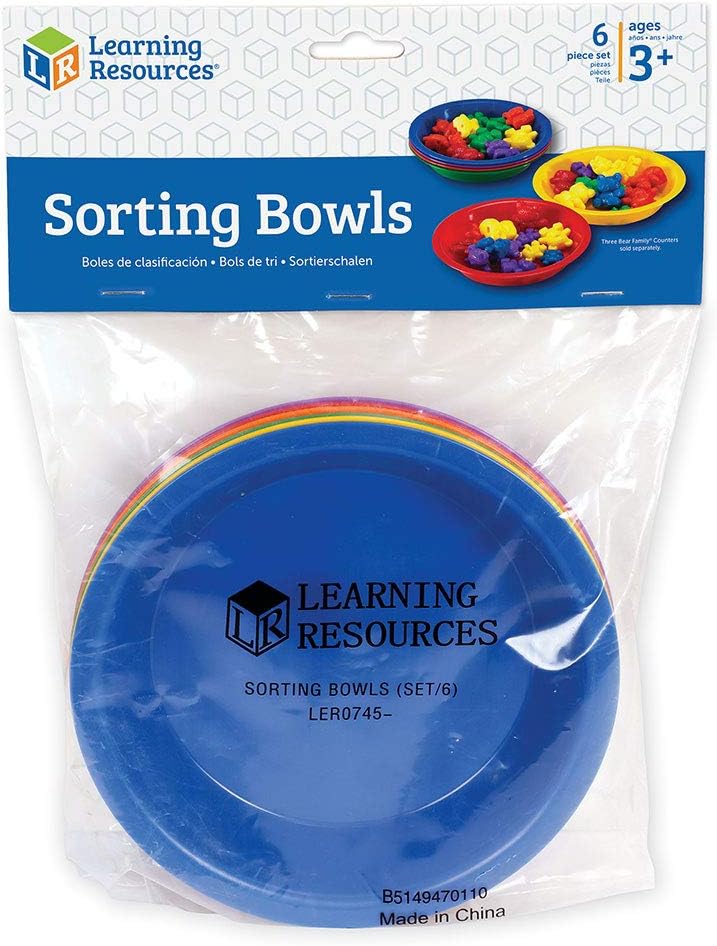 Learning Resources (UK Direct Account) Ler0745 Resources Sorting Bowls (Set Of 6) Classroom Supplies For Maths Learning Activities