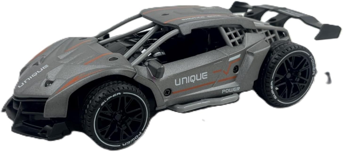 D-Power Diecast Pull Back with Sounds – 1:32 scale (Gray) | Pull Back with music, Battery Requires 3 button Cell | Perfect gifts for ages 3+ up