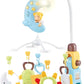 Baby Crib Mobile with Music & Remote – 360° Rotating Hanging Rattle Toy Set for Newborns, Adjustable Stand, Soothing Melodies for 0-12 Months (Blue)