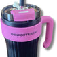 Insulated Tumbler with Handle and Straw Lid, Stainless Steel Coffee Mug Portable Coffee Tumbler Leak-Proof Coffee Cup Travel Mug Hot and Cold BPA-Free Fit in Car Cup Holder 860ml (Black)