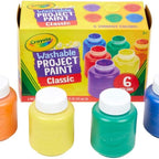 6 ct. Washable Kids' Paint, 2-oz. Bottles, Assorted Colors - Non-Peggable